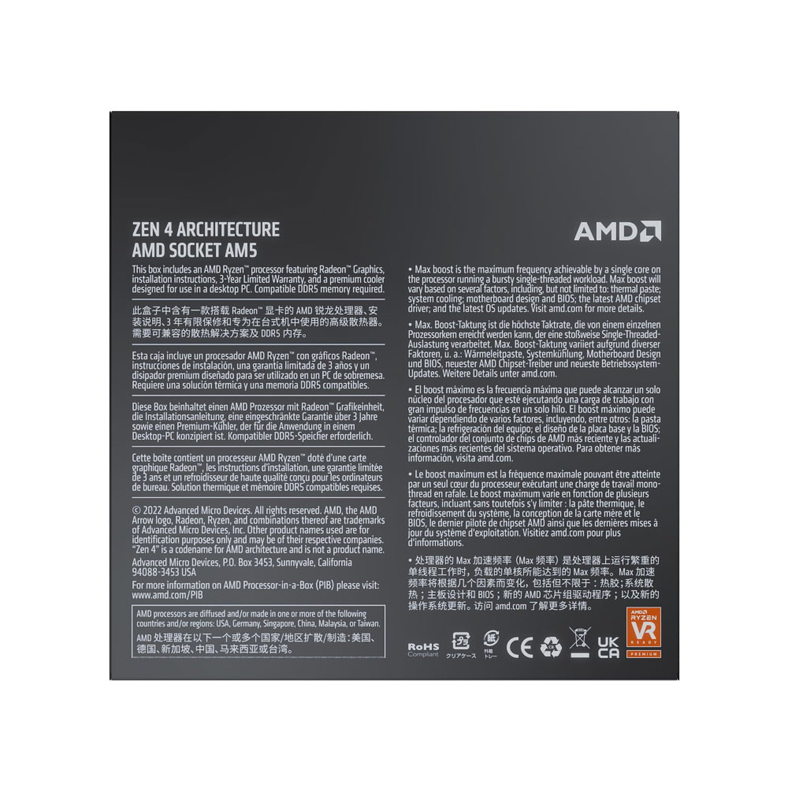 AMD RYZEN 9 7900 (4.0 GHz / 5.4 GHz)